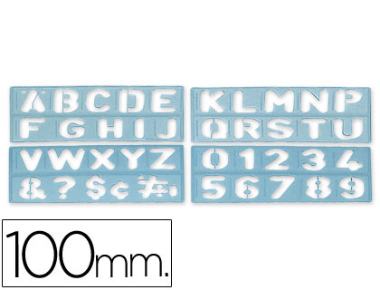 Plantilla liderpapel rotulacion 1800 letras y numeros 100 mm
