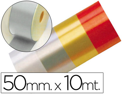 Cinta fantasia 10 mt x 50 mm plata