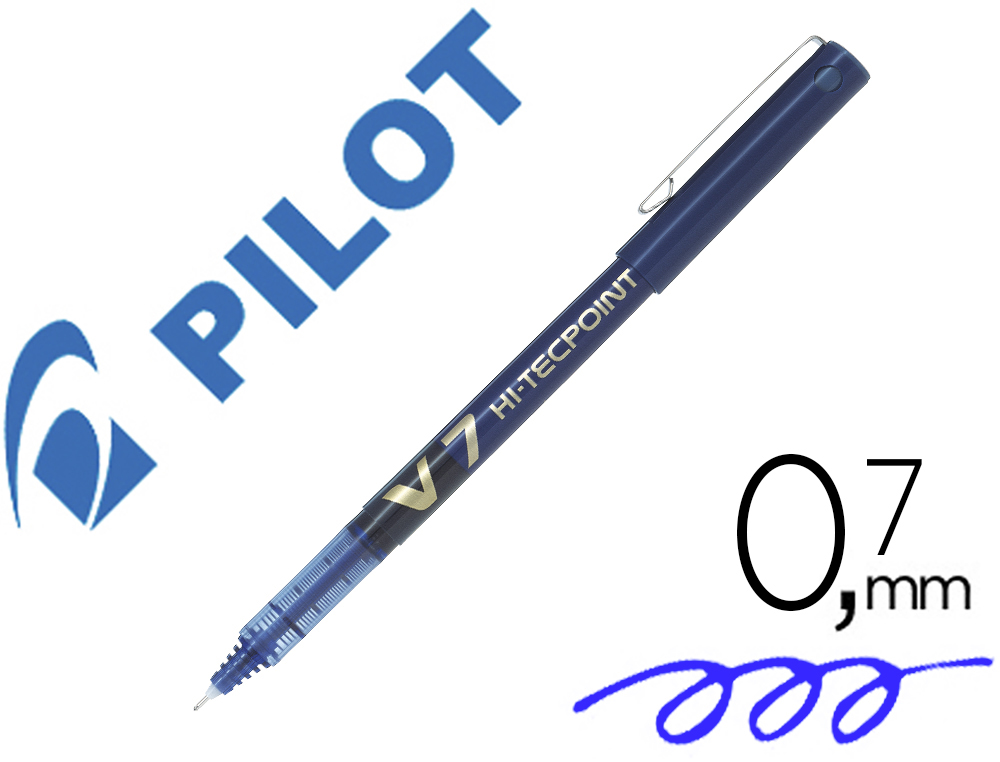 Rotulador pilot punta aguja v-7 azul 0.7 mm