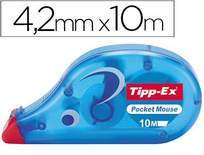 Corrector tipp-ex cinta pocket mouse 4,2 mm x 10 mt