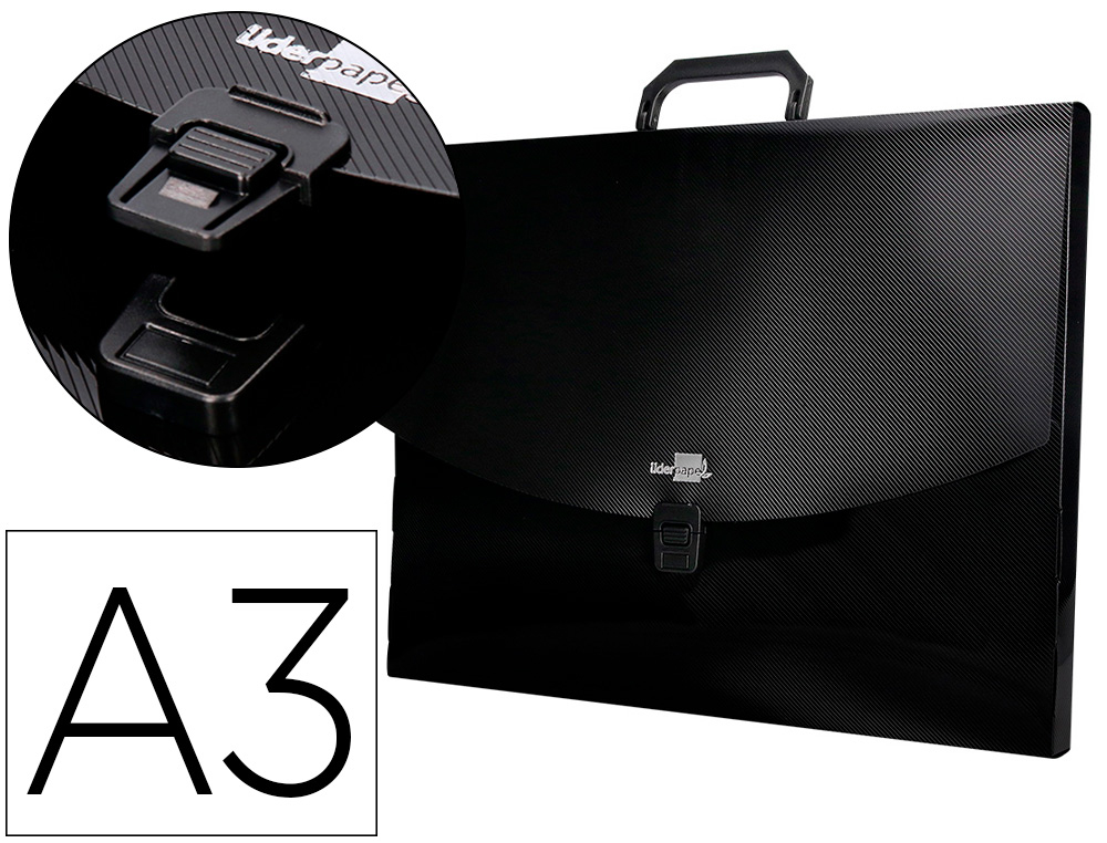 Carpeta liderpapel portadocumentos polipropileno din a3 con asa y broche