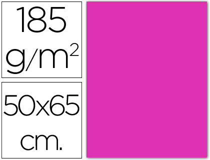 Cartulina guarro fucsia 50x65 cm 185 gr