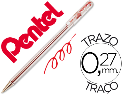 Boligrafo pentel bk-77 b rojo