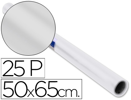 Papel charol blanco rollo 25 hojas de 50x65 cm
