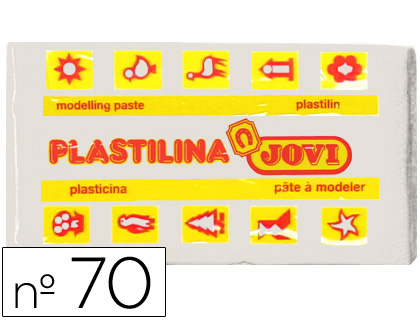 Plastilina jovi 70 blanca unidad tamaño pequeño