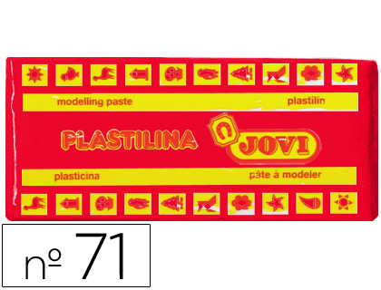 Plastilina jovi 71 rojo unidad tamaño mediano