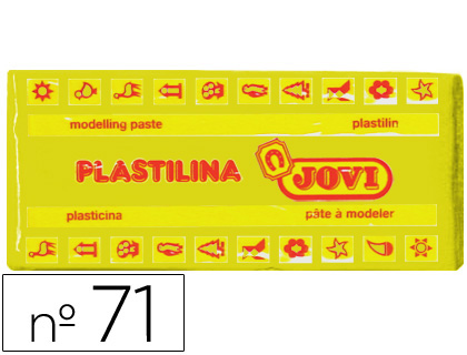 Plastilina jovi 71 amarillo oscuro unidad tamaño mediano