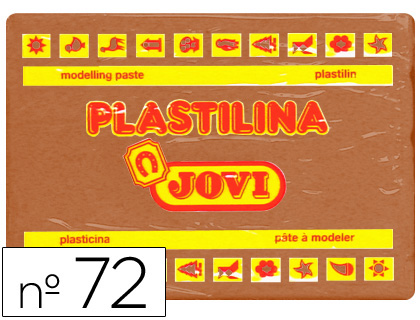 Plastilina jovi 72 marron unidad tamaño grande