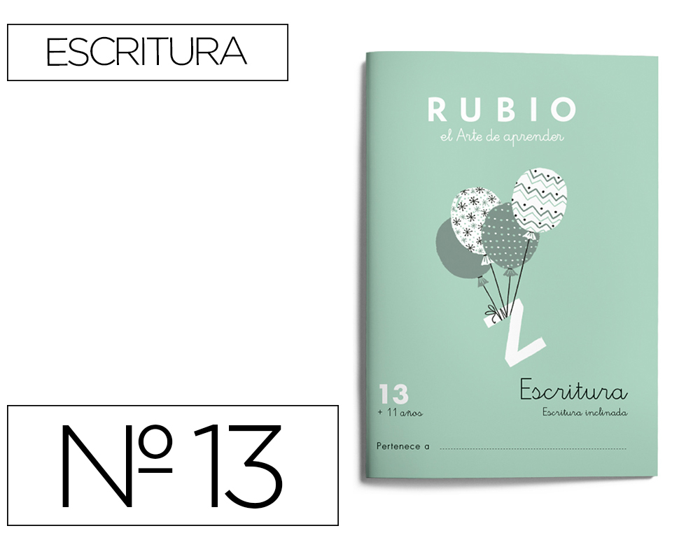 Cuaderno rubio caligrafia nº 13