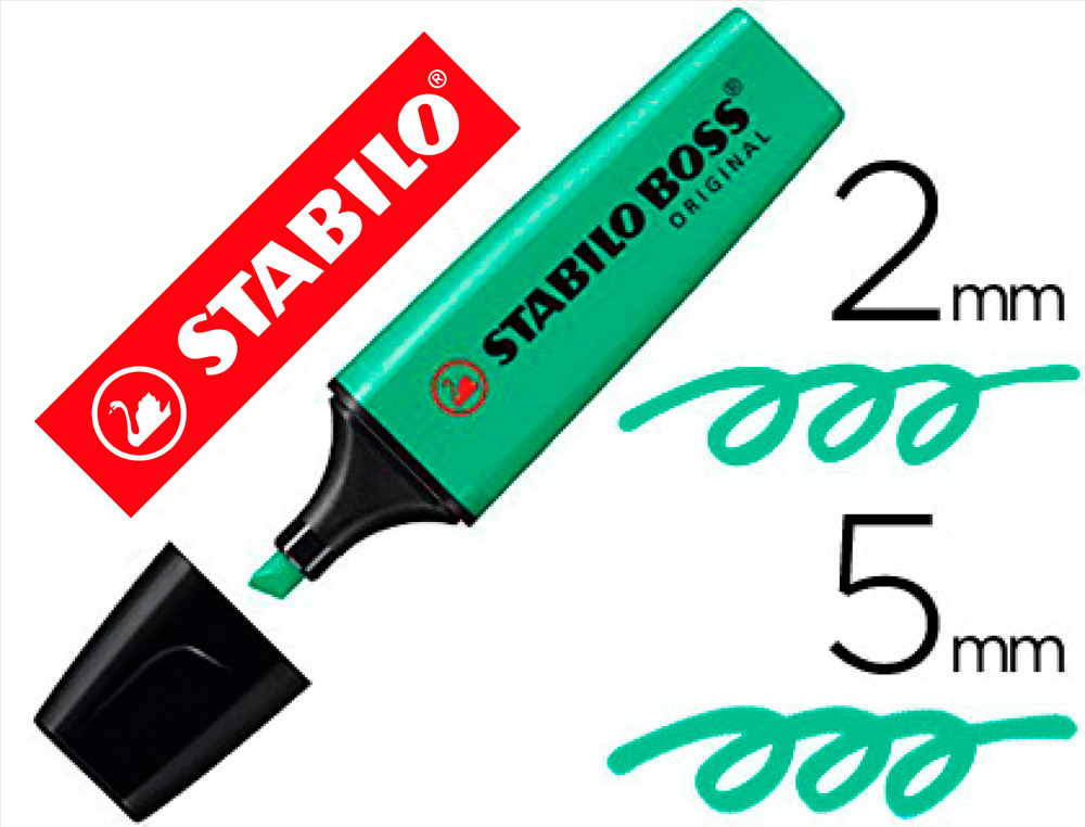 Rotulador stabilo boss fluorescente 70 turquesa