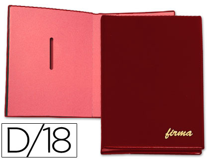 Portafirmas pardo 0875 18 departamentos color burdeos