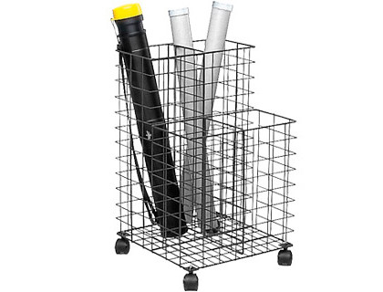 Carrito portaplanos 209 metalico con ruedas color negro 700x400x400 mm