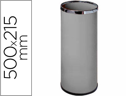 Paraguero metalico 301 gris aros cromado 50x21,5 cm