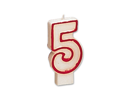 Vela cumpleaños liderpapel nº5