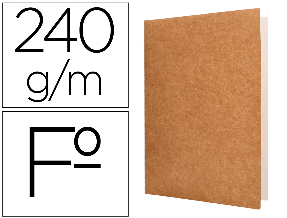 Subcarpeta liderpapel folio kraft interior blanco 240g/m2