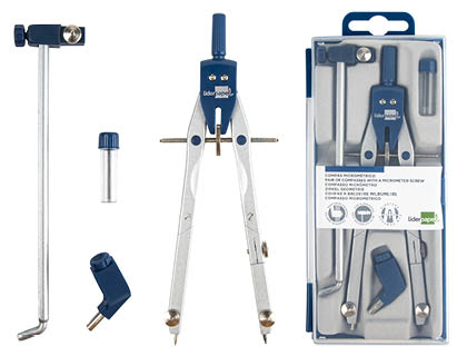 Compas liderpapel micrometrico bk-304 con adaptador y alargadera