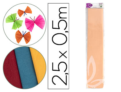 Papel crespon liderpapel 50 cm x 2.5m 34g/m2 salmon