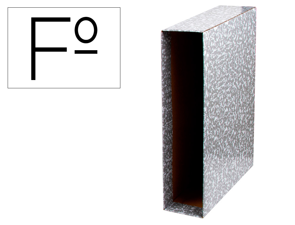 Caja archivador liderpapel classic red folio gris