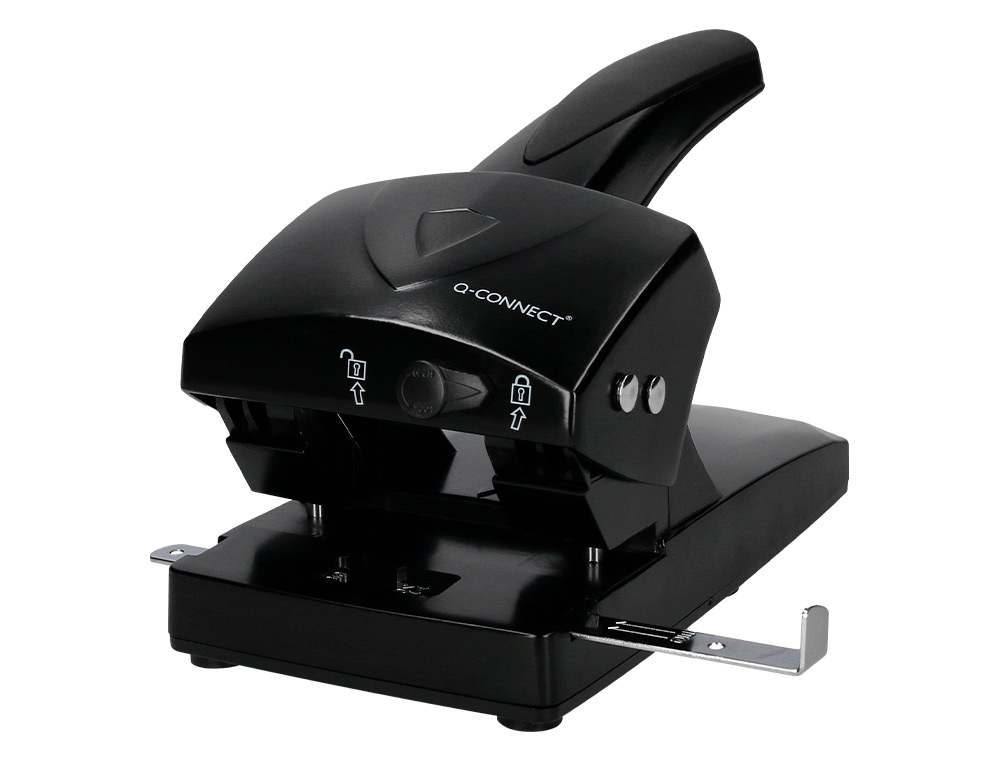 Taladrador q-connect kf01237 negro abertura 6,5 mm capacidad 65 hojas