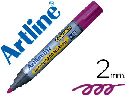 Rotulador artline pizarra ek-517 violeta punta redonda 2 mm tinta de bajo olor