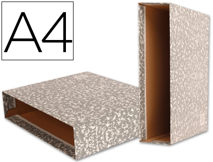 Caja archivador liderpapel classic red a4 gris