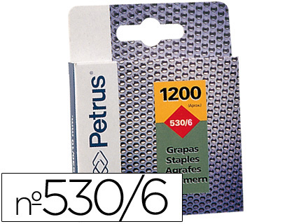 Grapas petrus nº 530/6 caja de 1200 unidades