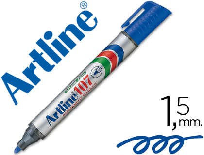 Rotulador artline marcador permanente 107 azul punta redonda