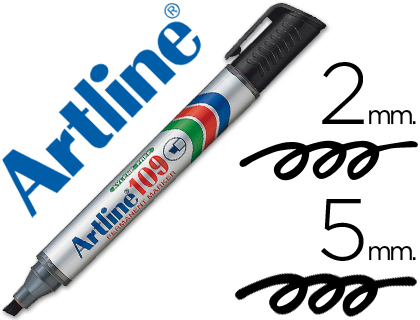 Rotulador artline marcador permanente 109 negro punta biselada