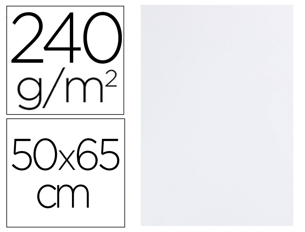 Cartulina liderpapel 50x65 cm 240g/m2 blanco