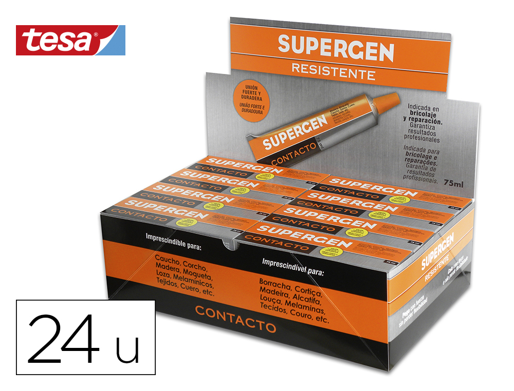 Pegamento supergen contacto 75 ml unidad