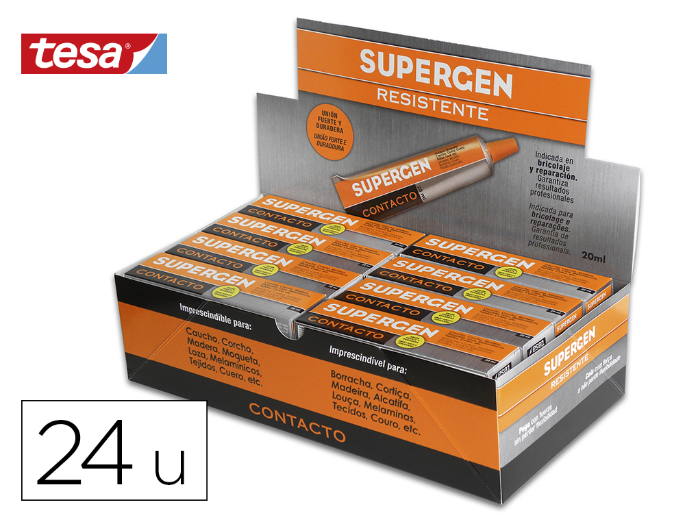 Pegamento supergen contacto 20 ml unidad