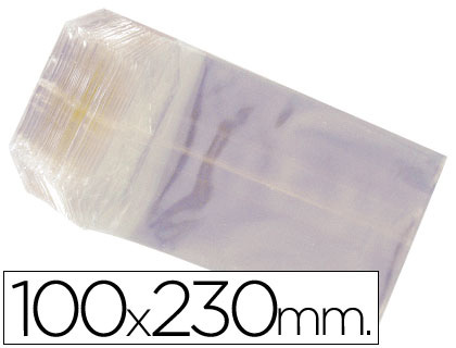 Bolsa celofan 100x230 mm paquete 100 unidades