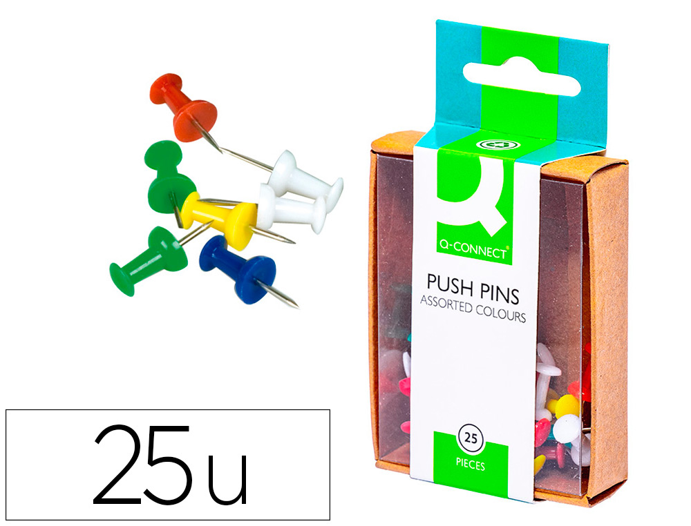 Señalizador de planos q-connect caja de 25 unidades colores surtidos