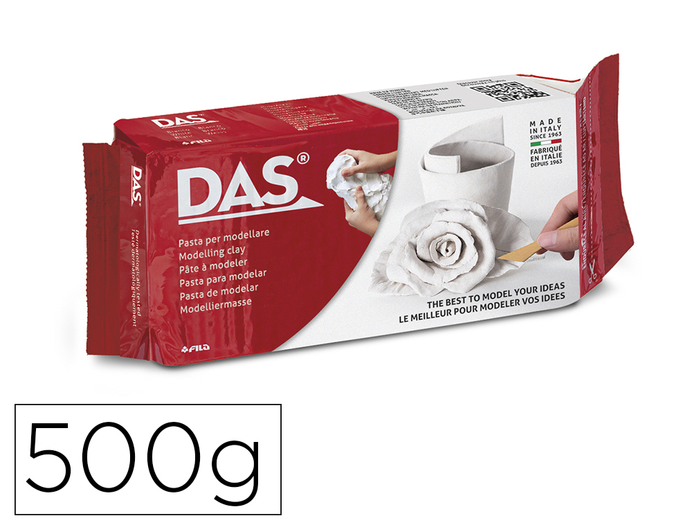 Pasta das blanca para modelar seca sin coccion 500 gr