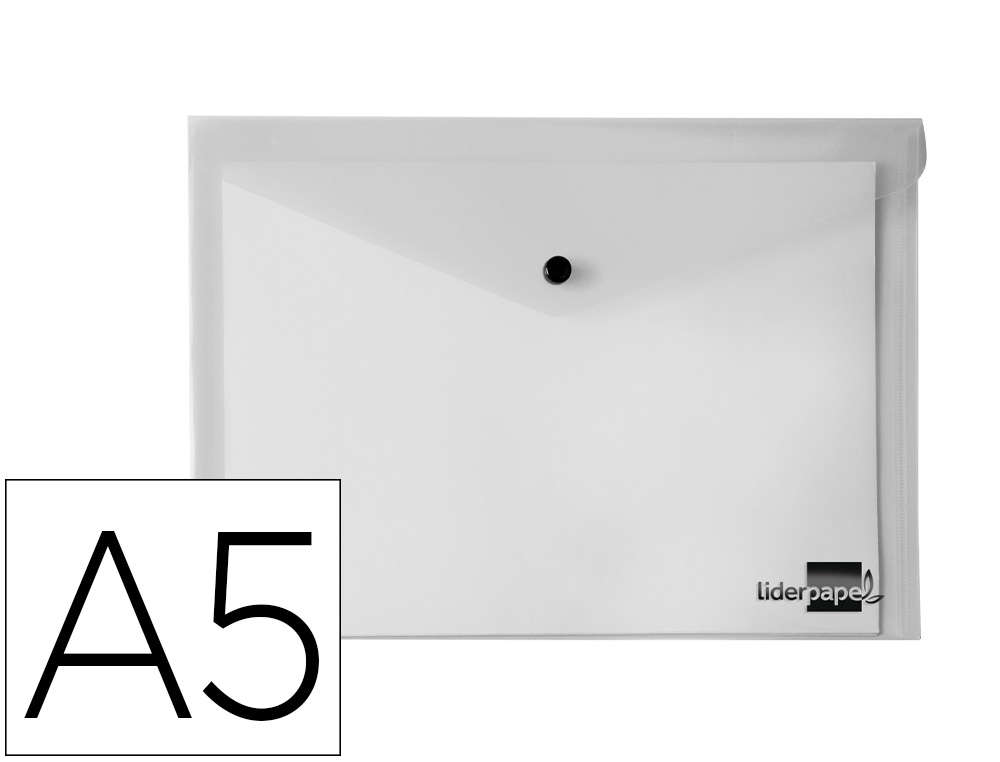 Carpeta liderpapel dossier broche 34354 polipropileno din a5 transparente