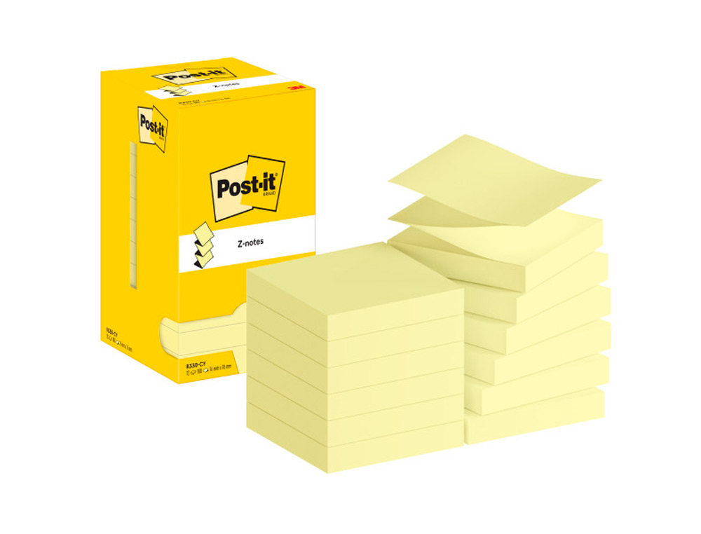 Bloc de notas adhesivas quita y pon post-it 76x76 mm z-notes