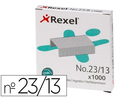 Grapas rexel 23/13 acero caja 1000 unidades