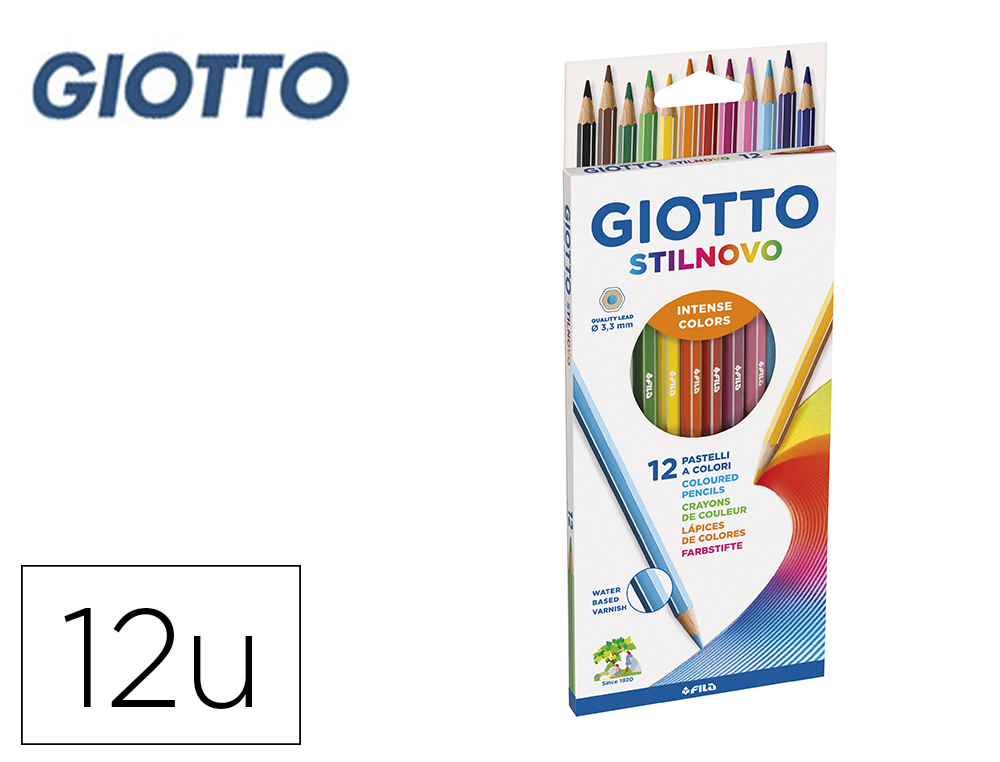 Lapices de colores giotto stilnovo 12 colores unidad