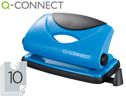 Taladrador q-connect kf02153 azul abertura 1 mm capacidad 10 hojas