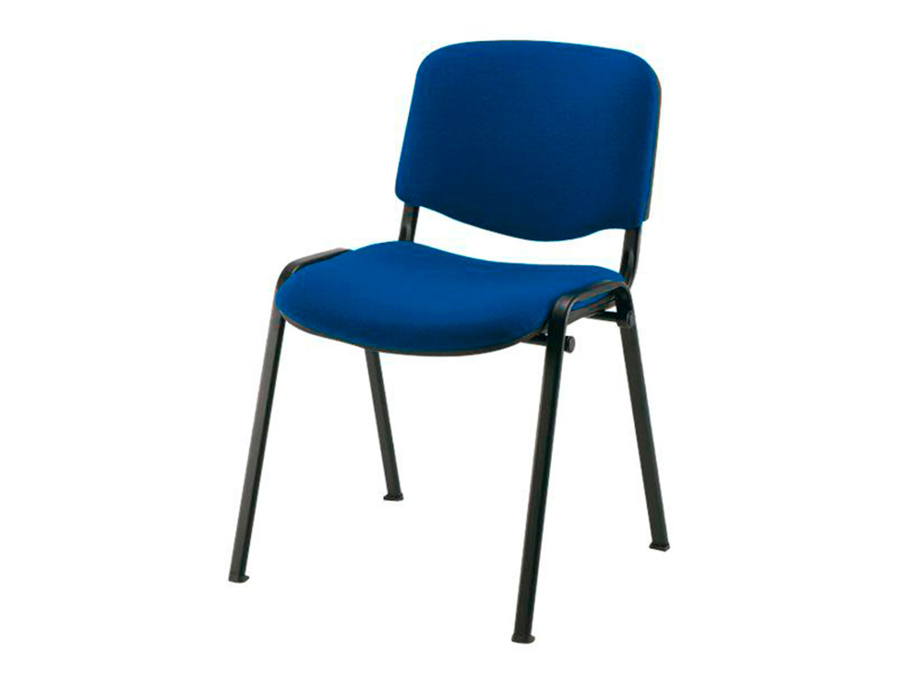 Silla confidente q-connect apilable tapizada sin ruedas 910mm alto 460mm largo 440mm profundidad azul