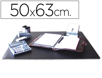 Vade sobremesa q-connect polipropileno negro 50x63 cm