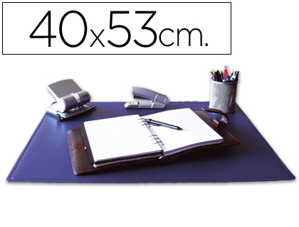 Vade sobremesa q-connect azul polipropileno azul 40x53 cm