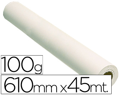 Papel reprografia grafic 100 grs. para plotter -papel estucado blanco mate 610x45 mts. 1440 dpi