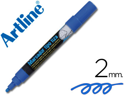 Rotulador artline pizarra verde negra epw-4-az color azul bolsa de 4 unidades