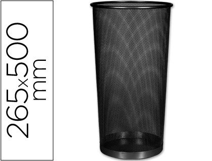 Paraguero metalico q-connect kf00829 rejilla negro 26,5 diametro x 50 cm