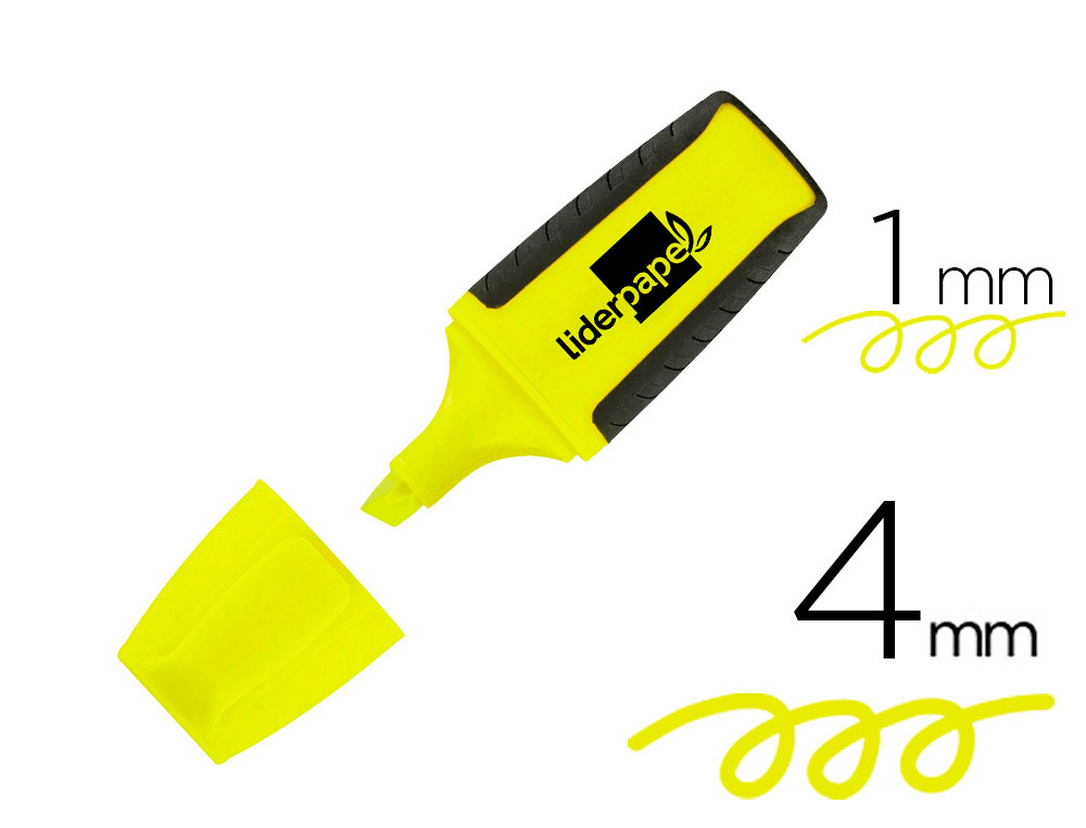 Rotulador liderpapel mini fluorescente amarillo