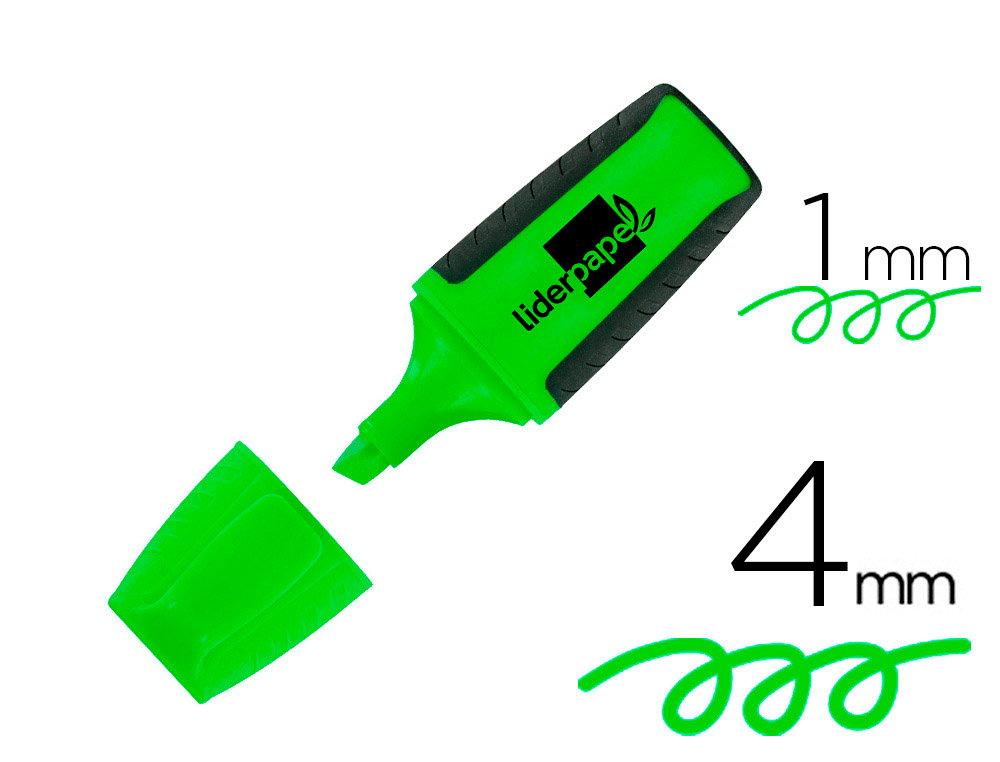 Rotulador liderpapel mini fluorescente verde