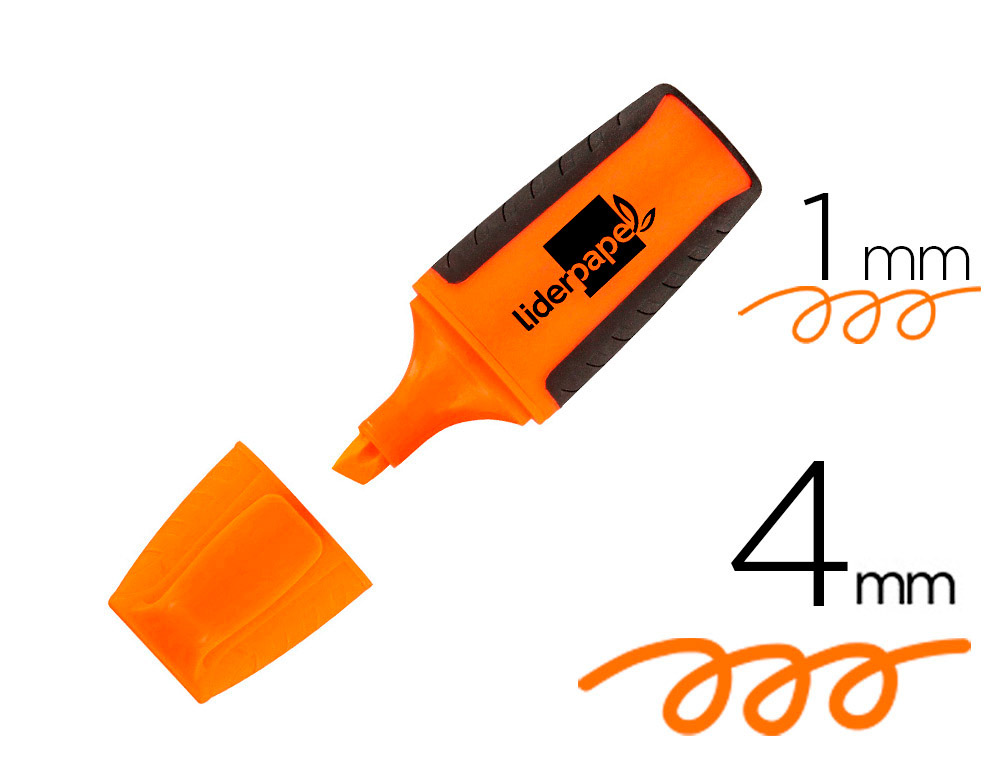 Rotulador liderpapel mini fluorescente naranja