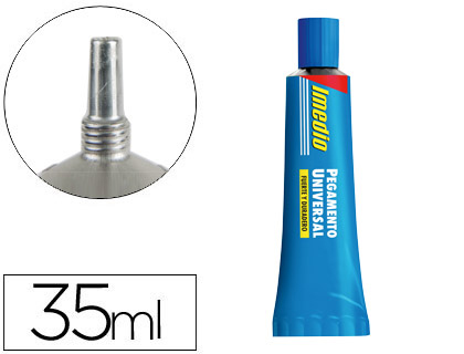 Pegamento imedio universal transparente banda azul 35 ml unidad