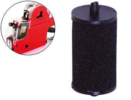 Rodillo entintador q-connect 18 mm tinta color negro para etiquetadora q-connect kf00711
